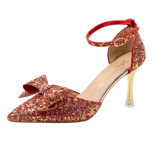 Latest Fashion Dress Pointed Toe High Chunky Heel Women’s Pumps Shoes Comfortable Shoes
