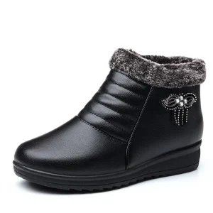 Leather Flat Winter Women’s Boots Color Gradient Ladies Boots Womens Boot