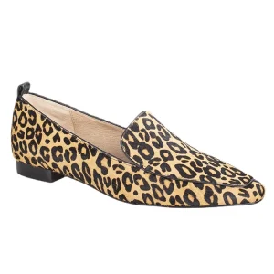 Leopard Hair Calf Leather Women Dress Loafer Lace up Light Weight Comfortable Flat Casual Shoes Evergreen Summer