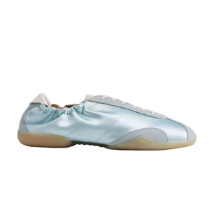 Light Blue Elastic Opening Sneakers Fashion Retro Sporty Shoes For Women Soft Suede Leather Splice Trendy Footwear