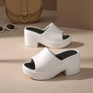 Light Weight High Heeled Sandals for Women Platform Thick Sole Summer Sandals Barefoot Wedge Women’s Slippers Causal Shoes
