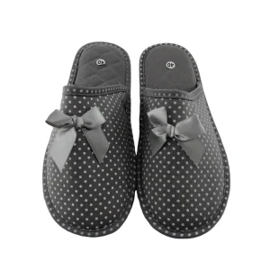 Lightweight Summer Women’s Cotton Jersey Mules with Bowknot TPR Outsole Anti Slip