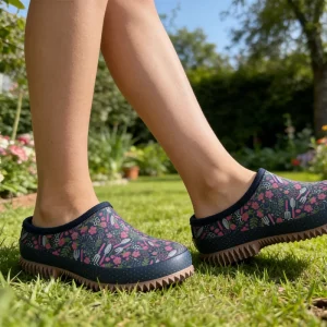 Lightweight Women Rain Boots Ultra Soft Waterproof Anti Slip Shoes No Pressure Comfort Ladies Footwear for All Day Outdoor