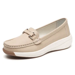 Loafers Factory Direct Sales Large Size Thick-Soled Breathable Slip-On Women’s Loafers for Spring Autumn