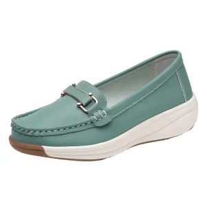Loafers Large Size Thick Soled Breathable Slip On Women’s Loafers for All Seasons