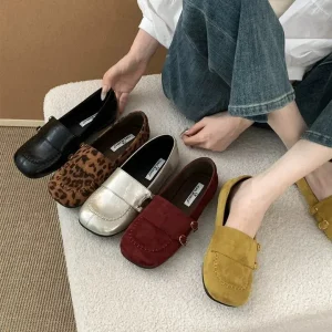 Loafers Shoes Women’s Flats Casual Sport Shoes Suede Fashion Woman Sneakers Autumn Brand New Dress Walking Female Shoes
