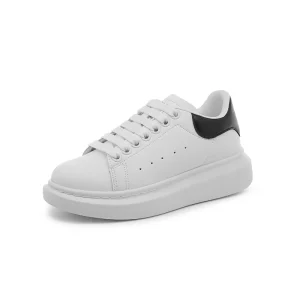 Logo Custom YK 26158 Skateboarding Sneaker Women’s Genuine Leather High Platform Casual Shoes