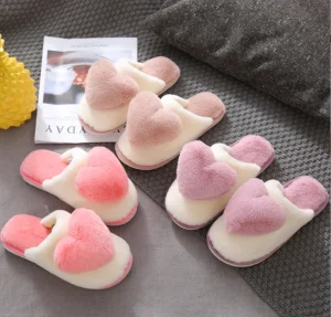 Love Plush Warm Slippers Women’s Home Winter Non-slip Indoor Home Shoes for Women