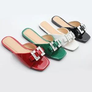 Luxury Crystal Diamond Anti-Slip Anti-Slippery Party Outdoor Casual Trendy Flat Women’s Sandals