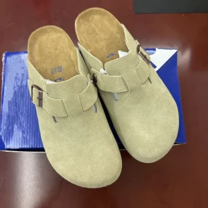 Luxury Designer Breathable Unisex Custom Mule Shoes Anti-slip Cork Slippers Genuine Leather Sandals