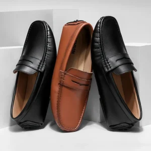 Luxury Designer Large size Spring New Mens Fashionable Casual Trendy Retro Breathable Loafers Slip on Driving Shoes