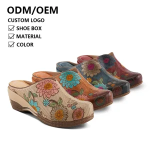 Luxury Fashion Elegant Women Heeled Sandals Ethnic Handmade Platform Outdoor Non Slip Women’s Shoes Sandals