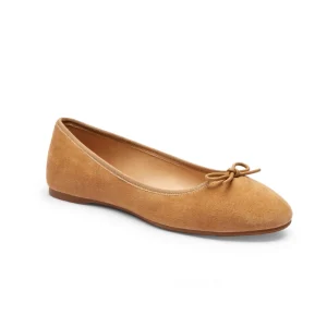 Luxury Tan Suede Leather Women’s Ballet Shoes for Spring Autumn High Quality with Flat and Light Design Round Toe
