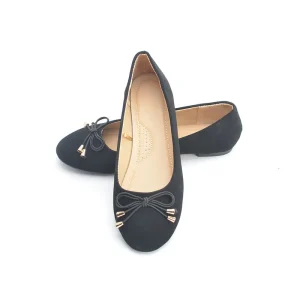 MYway Spring Summer Women’s Shoes Bow Flat Shoes Black Women’s Flat Shoes