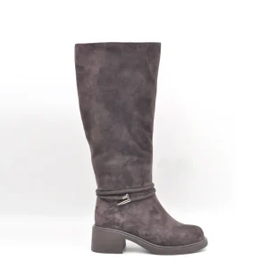 Manufacturer Custom High Quality Popular New Metal Buckle Fashion Designer Genuine Leather Women’s Boots Fur Lined Knee Boots