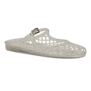 Manufacturer Custom Lattice-cut Upper Mary Jane Strap Round Toe Jelly Mule Flats