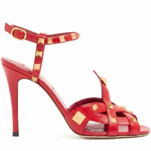 Manufacturer Custom Women’s Studded Ankle Cuff Peep Toe Stiletto Heel Sandals New Plus Size Sexy Evening