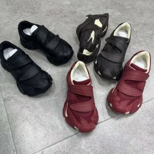 Manufacturer Spring Custom Logo Women Comfortable Anti Slip Flat Casual Shoes Slip On Velcro Women’s Fashion Sneakers