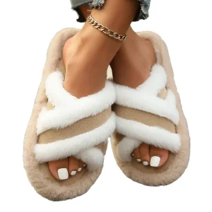Manufacturer Winter Slippers Home Warm Plush Slippers With Thick Soles Women Slippers