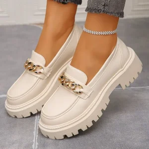 Mary Jane Fashion Loafers Large Size Womens Casual Shoes European and American Style