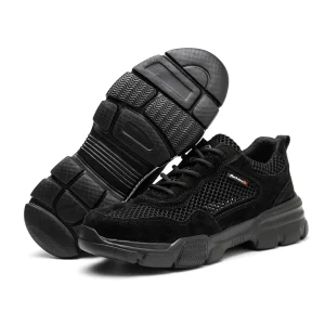 Men Women Steel Toe Sport Work Shoes Lightweight Breathable Industrial Oil and Wear Resistant Safety Sneakers Shoes