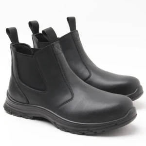 Men Women’s Steel Toe Leather Mining Safety Shoes Anti-Static Anti-Puncture Work Boots with PU Insole for Construction