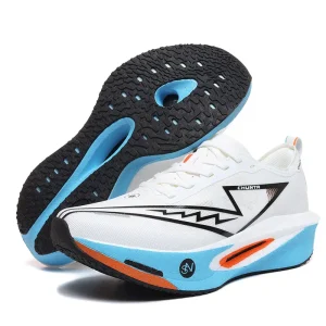 Men and Women’s Sneakers Trendy Racing Running Shoes Parent-Child Carbon Board EVA Sole Lightweight Breathable Running Shoes