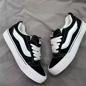 Men’s & Women’s Classic Closed Toe Thick-Soled Sneakers Black Casual Comfort Shoes All Seasons