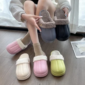 Men’s Women’s Detachable Washed Cotton Mop for Fall Winter Thickened Non-Slip EVA Model 23003