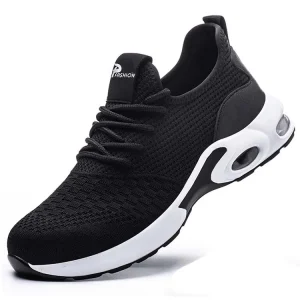 Men’s Women’s Industrial Safety Shoes Construction Sports Breathable Work Boot Trainers Steel Toe Rubber Insole
