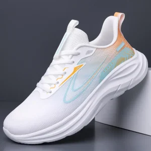 Men’s Women’s Light Weight Road Running Sneakers Breathable Athletic Platform Stretch Fabric Mesh Summer Spring Sneakers