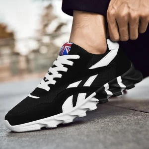 Men’s Women’s Road Running Sneakers Low Top Air Mesh Athletic Shoes Breathable Rubber Insole Light Weight Lace Sport for Autumn