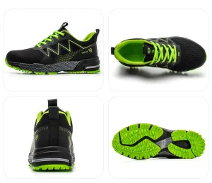 Men’s Women’s Summer Work Safety Shoes with Steel Toe Design Non-slip Breathable Puncture-resistant EVA Insole Safety Shoes
