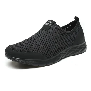 Men’s Women’s Walk Shoes Running Minimal Jogger Jogging Sneakers Low-top Slip on Loafers Flats Mesh Summer Breathable Air Hole
