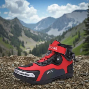 Men’s and Women’s Four Seasons Off Road Motorcycle Racing Boots Winter Travel Gear with Mesh Lining New Release Cycling Shoes