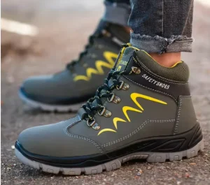 Men’s and Women’s Four season Industrial Waterproof Safety Shoes with Steel Toe and Reinforced Toe Box for
