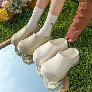 Men’s and Women’s Lightweight Waterproof Round Toe Hospital Nurse Shoes EVA Midsole Anti-Slip EVA Outsole All Seasons Garden Style