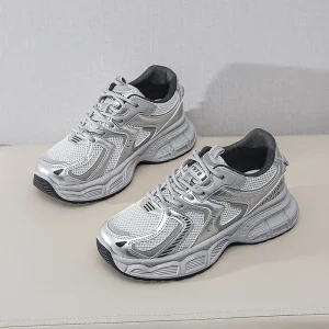 Mesh Breathable Running Shoes Korean Style Thick Soled Casual Sports Women’s Shoes