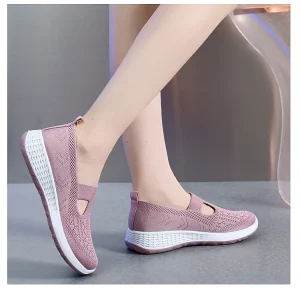 Mesh Jacquard Upper Women’s Breathable Summer Walking Style Daily Loafers Shoes for Women