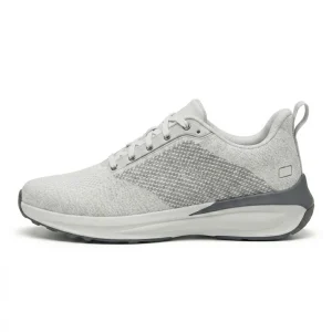 Minimalist Engineered Knit Sneakers Athletic Performance Breathable Ash Grey Mesh Daily Running Gym Training
