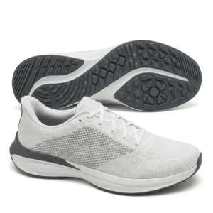 Minimalist Engineered Knit Sneakers Athletic Performance Breathable Ash Grey Mesh Daily Running Gym Training