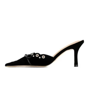 Mules Slipper for Women Summer New Shoes Fashion Design Lady Party Dress Outside Thin High Heel Women slippers