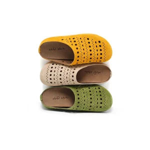Multi Color Women’s Perforated Mules Breathable Summer Casual Shoes