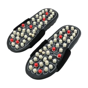 Natural Acupuncture Massage Slippers Health Care Healing Shoes Foot Reflexology Sandals for Home Use