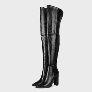 New Arrival Women’s Over the Knee Thigh High Heel Boots Waterproof Fashion Over Knee Boots for Winter