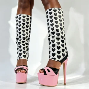 New Arrivals Trendy High Fashion Good Quality Cute Printed Leather Women’s High Boots