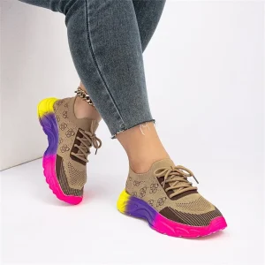 New Autumn Women’s Large Size Casual Breathable Mesh Shoes Fashion Comfortable Elastic Sports Women’s Shoes