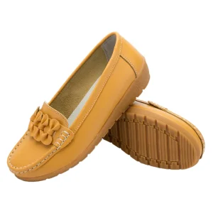 New Autumn Womens Shoes Solid Fashion Trend Nurse Shoes Casual Flat Women’s Loafers Moccasins Mom Shoes Rubber Sole Direct