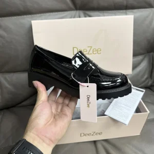 New Black High heeled Women’s Loafers for Lady Shoes
