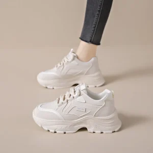 New Breathable White Shoes Women’s Korean Version of Versatile Platform Sneakers Casual Running Women’s Slow Walking Shoes